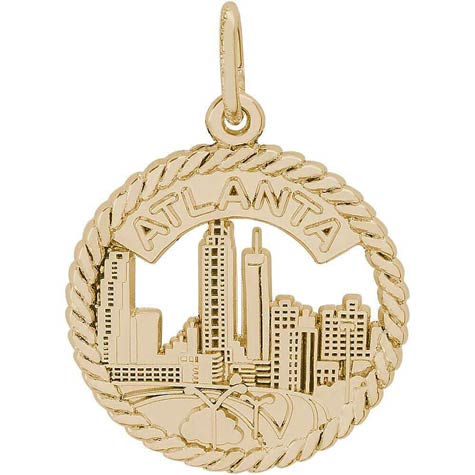 14K Gold Atlanta Sky Line Charm by Rembrandt Charms 14K Gold Atlanta Sky Line Charm by Rembrandt Charms