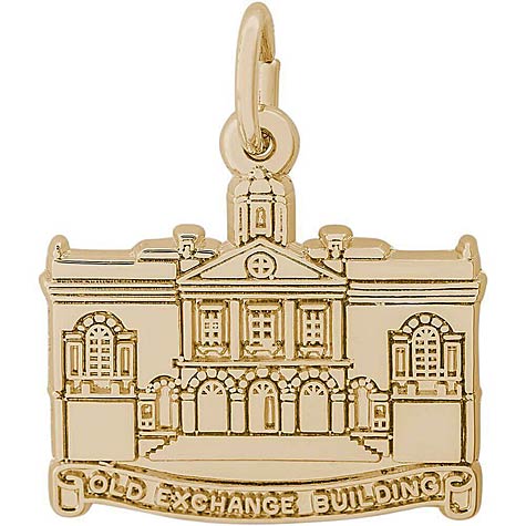 14K Gold Old Exchange Building Charm by Rembrandt Charms 14K Gold Old Exchange Building Charm by Rembrandt Charms