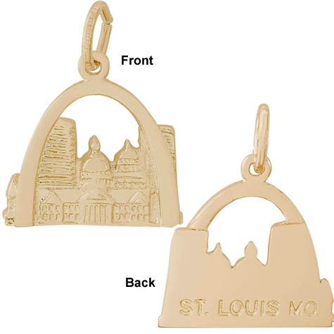 14K Gold St. Louis, MO. Skyline Charm by Rembrandt Charms 14K Gold St. Louis, MO. Skyline Charm by Rembrandt Charms