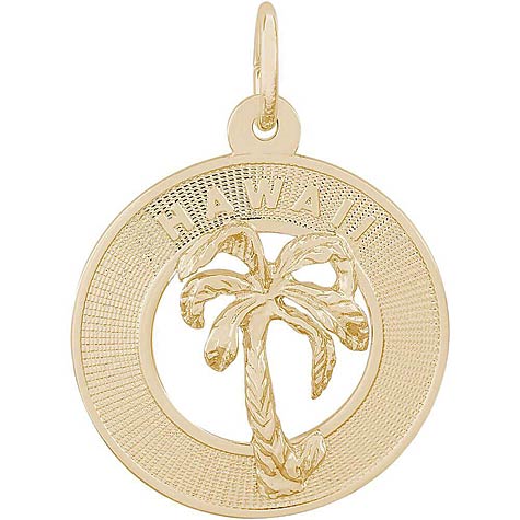 14K Gold Hawaii Palm Tree Ring Charm by Rembrandt Charms 14K Gold Hawaii Palm Tree Ring Charm by Rembrandt Charms