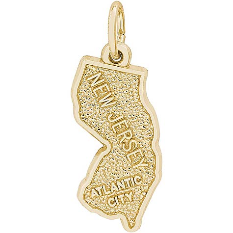 14K Gold Atlantic City, New Jersey Charm by Rembrandt Charms 14K Gold Atlantic City, New Jersey Charm by Rembrandt Charms