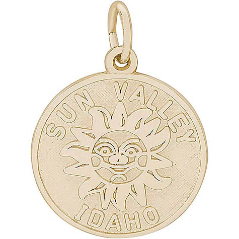 14K Gold Sun Valley Idaho Charm by Rembrandt Charms 14K Gold Sun Valley Idaho Charm by Rembrandt Charms