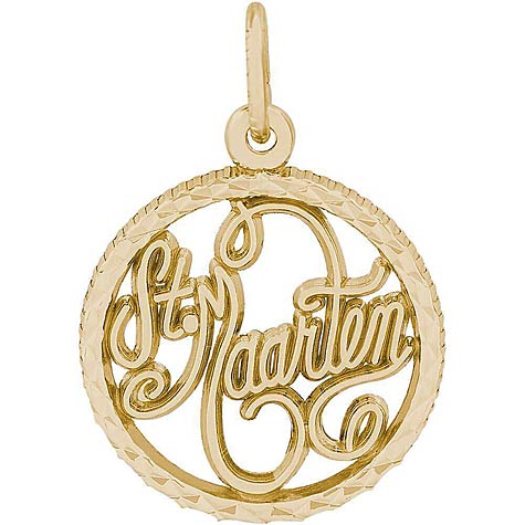 14K Gold St. Maarten Faceted Charm by Rembrandt Charms 14K Gold St. Maarten Faceted Charm by Rembrandt Charms