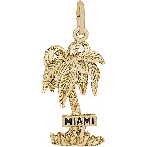 14K Gold Miami Palm Tree Charm by Rembrandt Charms 14K Gold Miami Palm Tree Charm by Rembrandt Charms