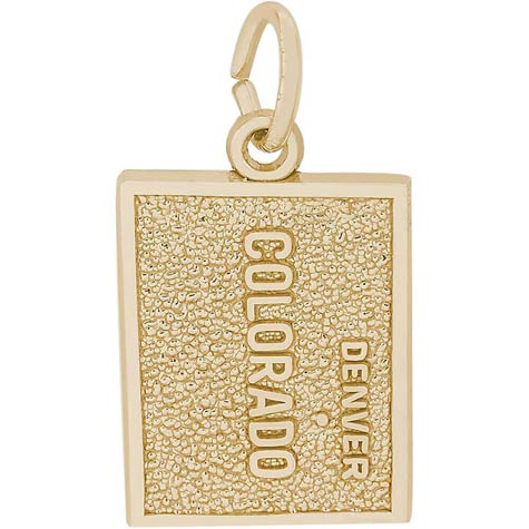 14K Gold Denver, Colorado Map Charm by Rembrandt Charms 14K Gold Denver, Colorado Map Charm by Rembrandt Charms