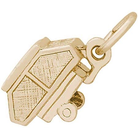 14K Gold Tent Trailer Charm by Rembrandt Charms 14K Gold Tent Trailer Charm by Rembrandt Charms