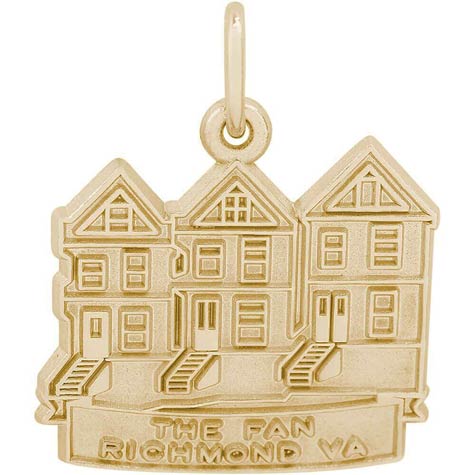 14K Gold The Fan Richmond, VA Charm by Rembrandt Charms 14K Gold The Fan Richmond, VA Charm by Rembrandt Charms