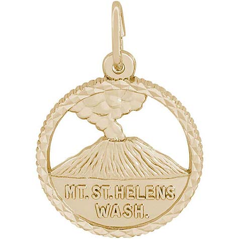 14K Gold Mt. St. Helens Washington Charm by Rembrandt Charms 14K Gold Mt. St. Helens Washington Charm by Rembrandt Charms