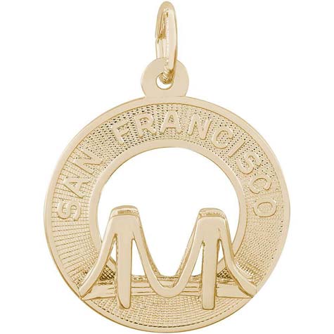 14K Gold San Francisco Bridge Ring Charm by Rembrandt Charms 14K Gold San Francisco Bridge Ring Charm by Rembrandt Charms