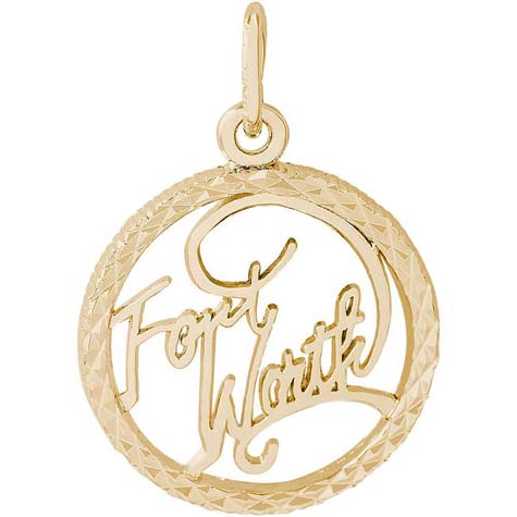 14K Gold Los Angeles Faceted Charm by Rembrandt Charms 14K Gold Los Angeles Faceted Charm by Rembrandt Charms