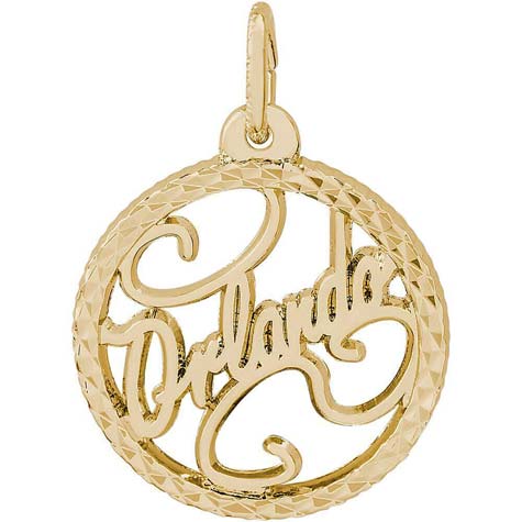 14K Gold Orlando Faceted Charm by Rembrandt Charms 14K Gold Orlando Faceted Charm by Rembrandt Charms