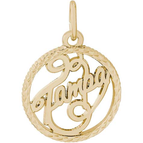 14K Gold Tampa Faceted Charm by Rembrandt Charms 14K Gold Tampa Faceted Charm by Rembrandt Charms