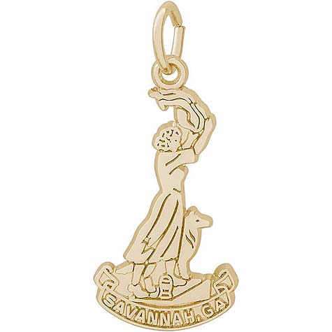 14K Gold Savannah Waving Girl Charm by Rembrandt Charms 14K Gold Savannah Waving Girl Charm by Rembrandt Charms