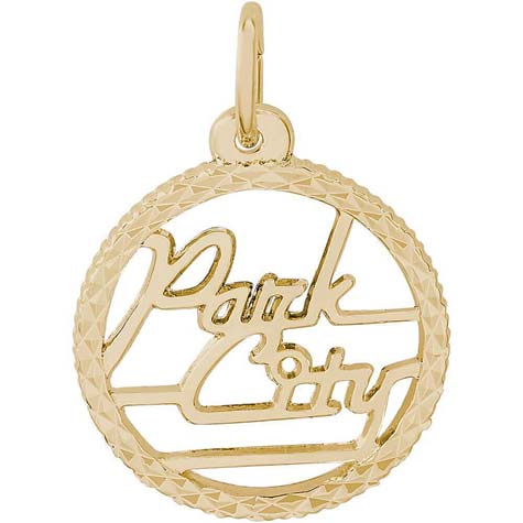 14K Gold Park City Utah Faceted Charm by Rembrandt Charms 14K Gold Park City Utah Faceted Charm by Rembrandt Charms
