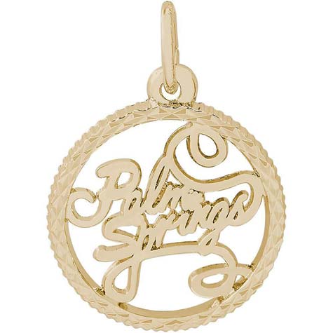 14K Gold Palm Springs Faceted Charm by Rembrandt Charms 14K Gold Palm Springs Faceted Charm by Rembrandt Charms