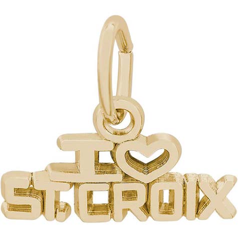 14K Gold I Love St. Croix Charm by Rembrandt Charms 14K Gold I Love St. Croix Charm by Rembrandt Charms
