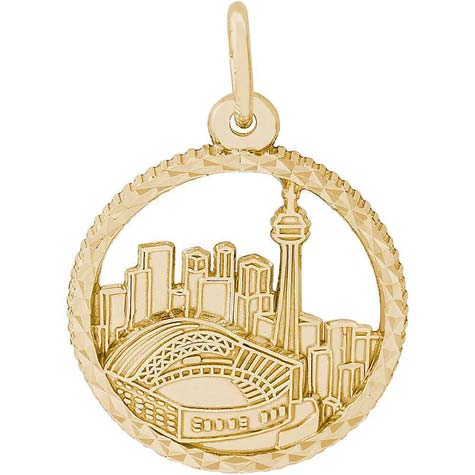 14K Gold Toronto Skyline Faceted Charm by Rembrandt Charms 14K Gold Toronto Skyline Faceted Charm by Rembrandt Charms