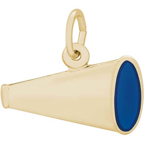 14K Gold Flat Painted Megaphone Charm by Rembrandt Charms 14K Gold Flat Painted Megaphone Charm by Rembrandt Charms