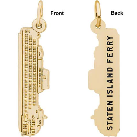 14K Gold Staten Island Ferry Charm by Rembrandt Charms 14K Gold Staten Island Ferry Charm by Rembrandt Charms