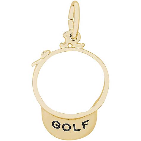 14K Gold Golf Visor Charm by Rembrandt Charms 14K Gold Golf Visor Charm by Rembrandt Charms