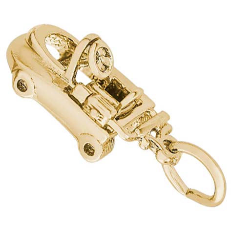 14K Gold Go Kart Charm by Rembrandt Charms 14K Gold Go Kart Charm by Rembrandt Charms