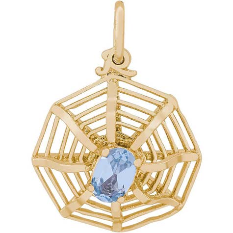 14K Gold Spider Web Charm by Rembrandt Charms 14K Gold Spider Web Charm by Rembrandt Charms