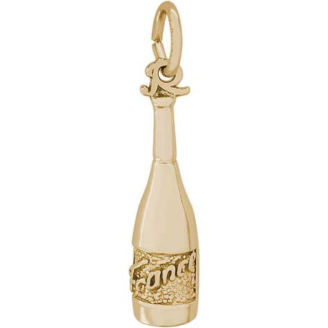 14K Gold French Wine Bottle Charm by Rembrandt Charms 14K Gold French Wine Bottle Charm by Rembrandt Charms