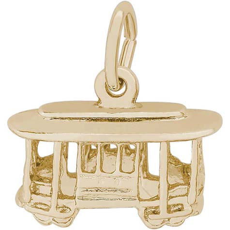 14K Gold Cable Car Trolley Charm by Rembrandt Charms 14K Gold Cable Car Trolley Charm by Rembrandt Charms