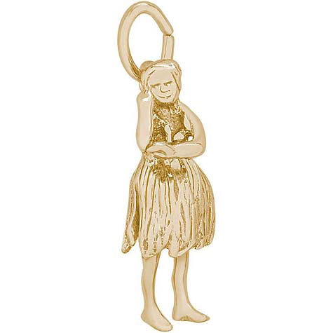 14K Gold Hawaiian Dancer Charm by Rembrandt Charms 14K Gold Hawaiian Dancer Charm by Rembrandt Charms