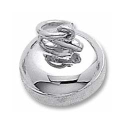 Sterling Silver Curling Stone Charm by Rembrandt Charms Sterling Silver Curling Stone Charm by Rembrandt Charms