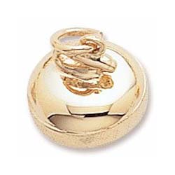 14K Gold Curling Stone Charm by Rembrandt Charms 14K Gold Curling Stone Charm by Rembrandt Charms