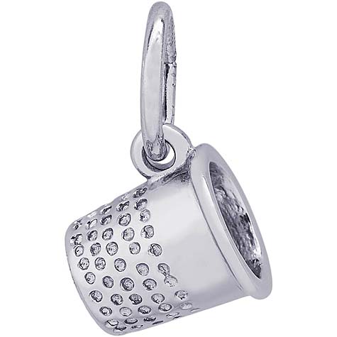 14k White Gold Thimble Accent Charm by Rembrandt Charms 14k White Gold Thimble Accent Charm by Rembrandt Charms