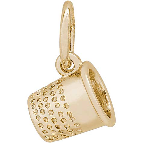 Gold Plate Thimble Accent Charm by Rembrandt Charms Gold Plate Thimble Accent Charm by Rembrandt Charms