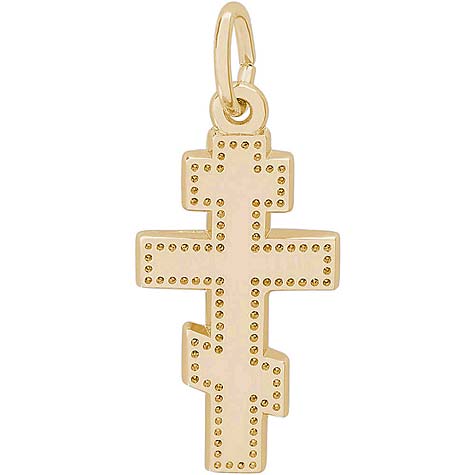 14K Gold Orthodox Cross Charm by Rembrandt Charms 14K Gold Orthodox Cross Charm by Rembrandt Charms