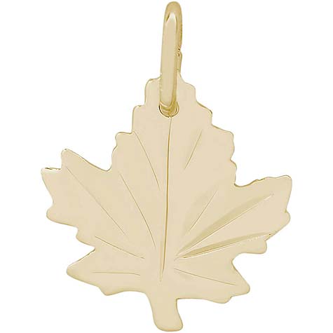 14K Gold Maple Leaf Charm by Rembrandt Charms 14K Gold Maple Leaf Charm by Rembrandt Charms