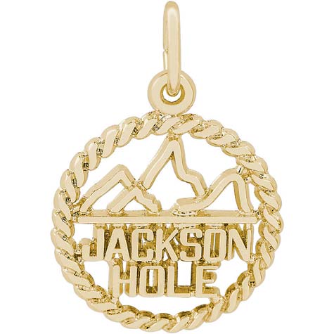 14K Gold Jackson Hole Charm by Rembrandt Charms 14K Gold Jackson Hole Charm by Rembrandt Charms
