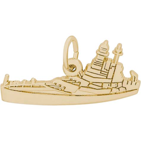 14K Gold USS North Carolina Charm by Rembrandt Charms 14K Gold USS North Carolina Charm by Rembrandt Charms