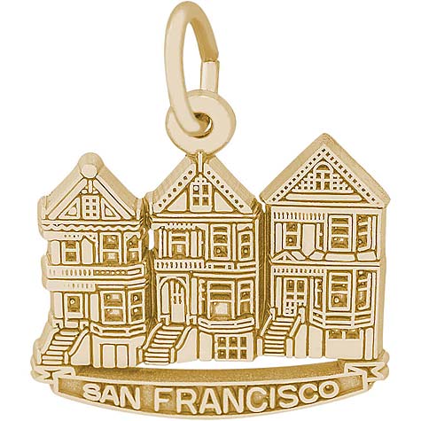 14K Gold San Francisco Victorian Houses by Rembrandt Charms 14K Gold San Francisco Victorian Houses by Rembrandt Charms
