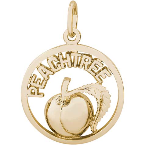 14K Gold Georgia Peachtree Charm by Rembrandt Charms 14K Gold Georgia Peachtree Charm by Rembrandt Charms