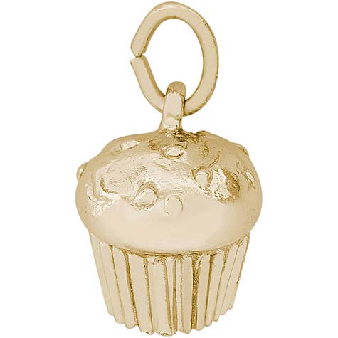 14K Gold Muffin Charm by Rembrandt Charms 14K Gold Muffin Charm by Rembrandt Charms