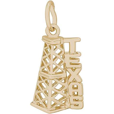 14K Gold Texas Oil Derrick Charm by Rembrandt Charms 14K Gold Texas Oil Derrick Charm by Rembrandt Charms