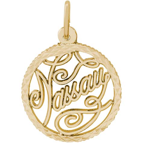 14K Gold Nassau Faceted Charm by Rembrandt Charms 14K Gold Nassau Faceted Charm by Rembrandt Charms