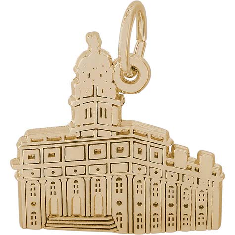 14K Gold South Carolina Temple Charm by Rembrandt Charms 14K Gold South Carolina Temple Charm by Rembrandt Charms