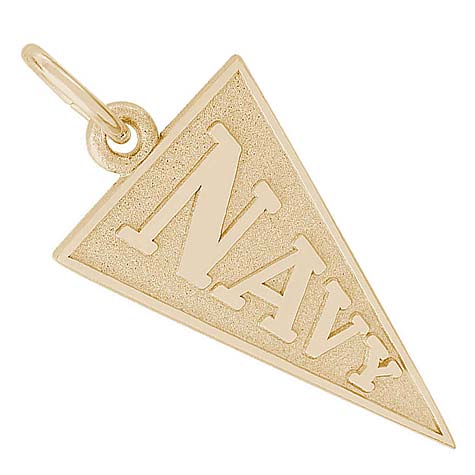14K Gold Navy Pennant Flag Charm by Rembrandt Charms 14K Gold Navy Pennant Flag Charm by Rembrandt Charms
