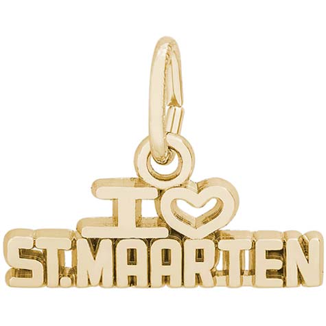 14K Gold I Love St. Maarten Charm by Rembrandt Charms 14K Gold I Love St. Maarten Charm by Rembrandt Charms