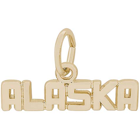 14K Gold Alaska Charm by Rembrandt Charms 14K Gold Alaska Charm by Rembrandt Charms