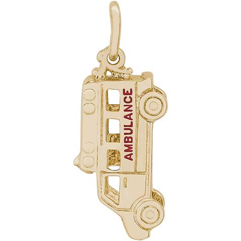 14K Gold Ambulance Charm by Rembrandt Charms 14K Gold Ambulance Charm by Rembrandt Charms