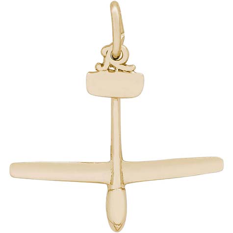 14K Gold Glider Plane Charm by Rembrandt Charms 14K Gold Glider Plane Charm by Rembrandt Charms