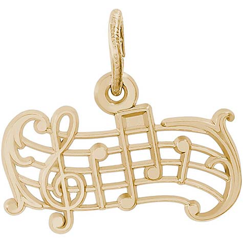 Gold Plated Music Staff Charm by Rembrandt Charms Gold Plated Music Staff Charm by Rembrandt Charms