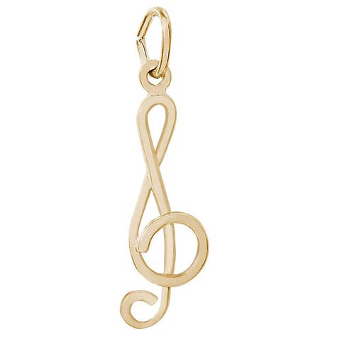 14K Gold Treble Clef Charm by Rembrandt Charms 14K Gold Treble Clef Charm by Rembrandt Charms